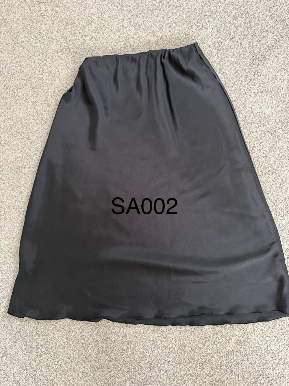 Nicole Miller Black Satin A-Line Skirt